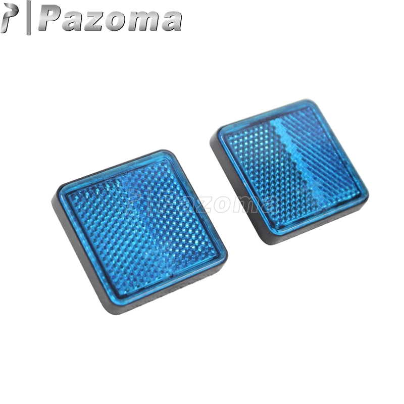 Pazoma 1 пара мотоциклов ATV пластиковые синие Красные Белые квадратные отражатели