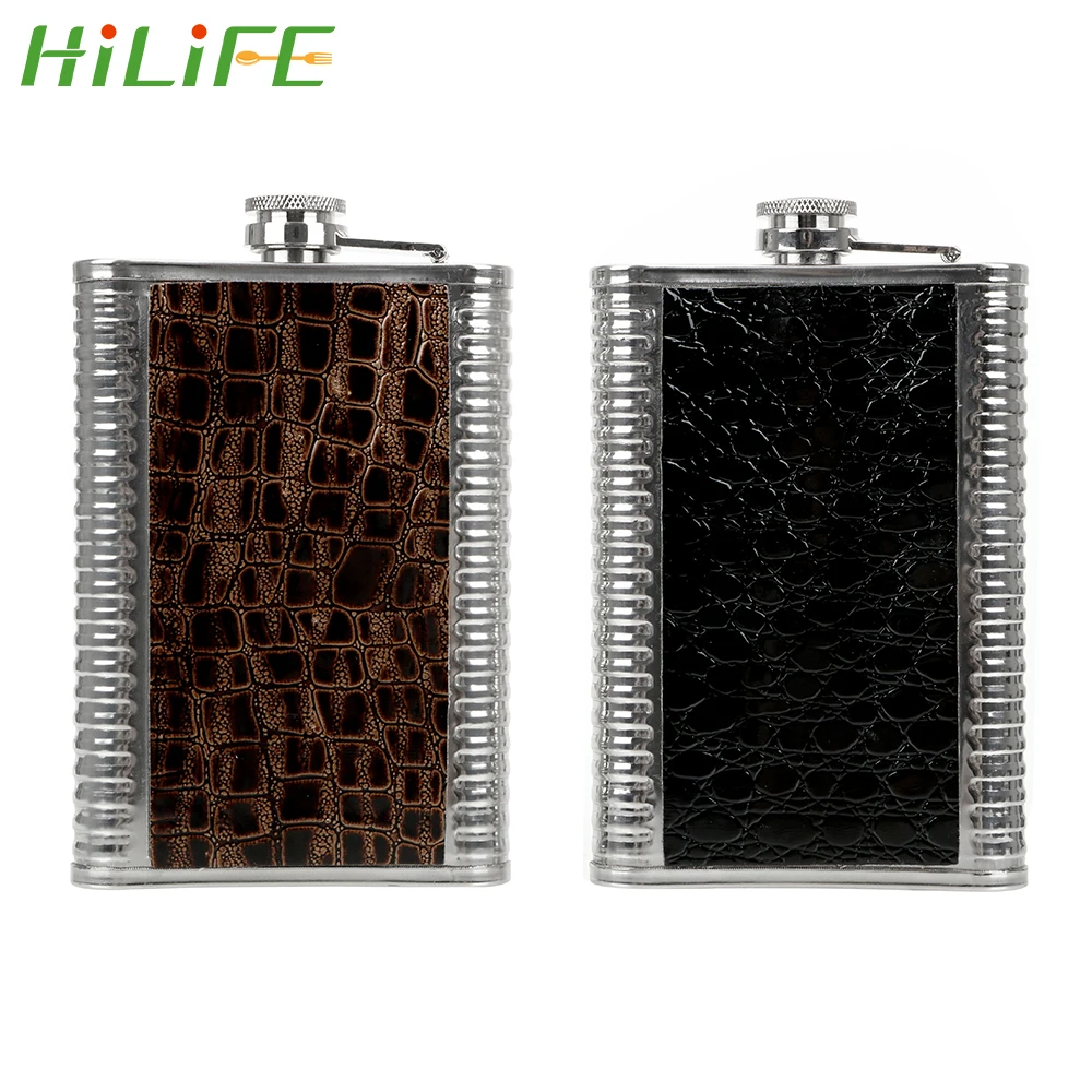 Противоскользящие фляжки HILIFE из нержавеющей стали 9 унций фляжка для алкоголя