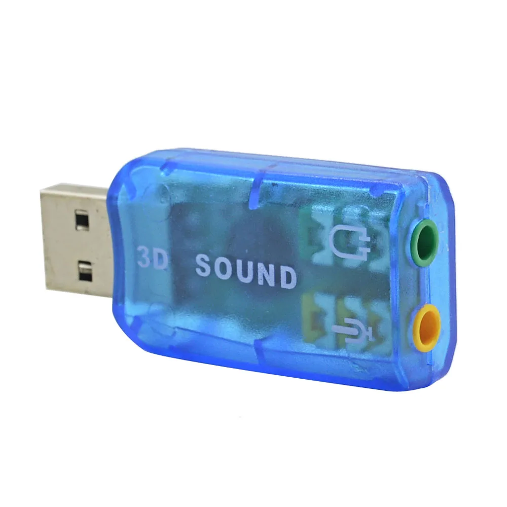 TISHRIC USB внешняя звуковая карта 5 1 3D аудио адаптер на 3 мм Интерфейс микрофон