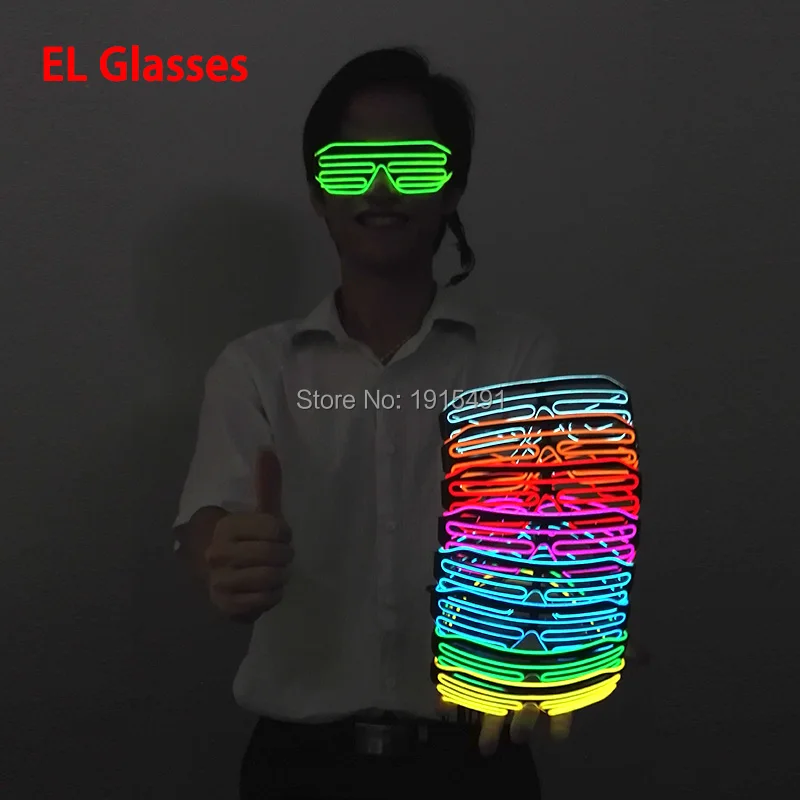 10 цветов на выбор праздничное освещение женские очки с затвором модные мигающие