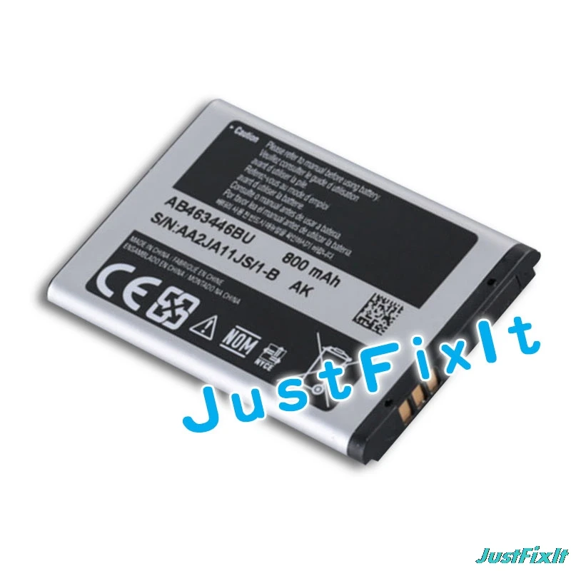 AB463446BU 100% оригинальная замена Батарея для samsung C3300K X208 B189 B309 F299 E908 B289 E428 телефон 800 мА
