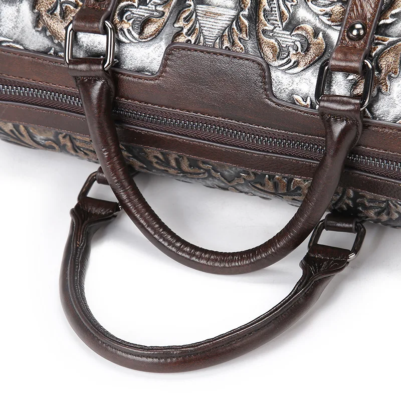 AETOO кожа ретро первый слой воловьей кожи ручной работы сумки тисненая ручная