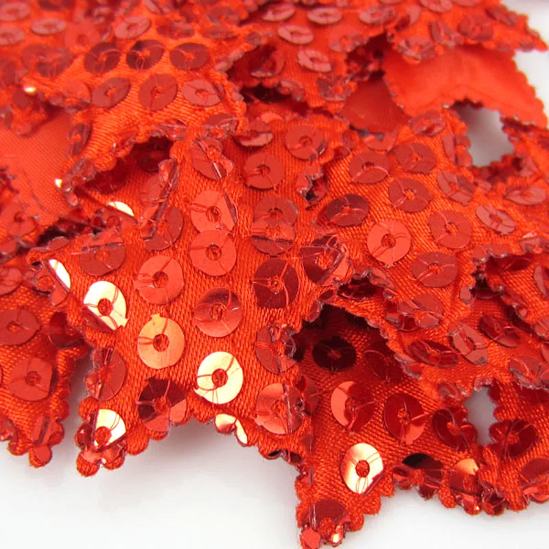 Аппликация с пятиконечными звездами и блестками 100 шт. аксессуары для одежды