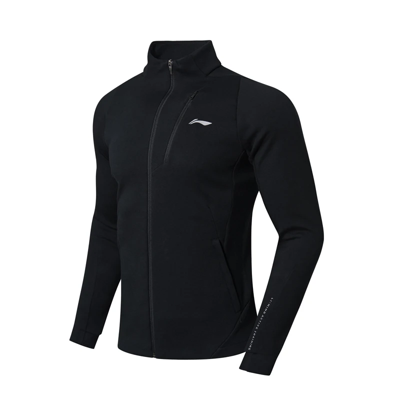 Li-Ning мужской тренировочный свитер, теплая оболочка, удобный, обычный крой, хлопок, полиэстер, подкладка, Спортивная Толстовка, AWDN865 MWW1450 - Цвет: AWDN865-1H