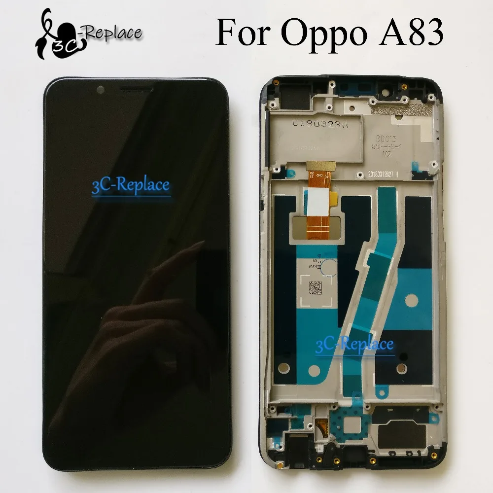 Протестировано высокое качество 5,7 дюймов черный/белый Замена для Oppo A83 ЖК-дисплей+ кодирующий преобразователь сенсорного экрана в сборе с рамкой