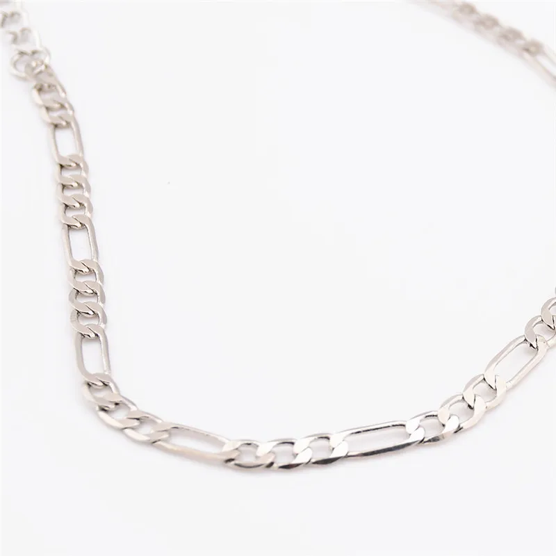 Новинка 1 шт. золотистый и серебристый браслет на ногу простая цепочка из Фигаро