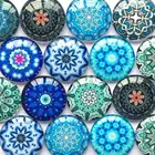 Круглый стеклянный кабошон ZEROUP, 12 мм, 20 мм, смешанные узоры ручной работы, товары для украшений, застежки для рукоделия TP-405