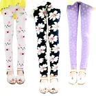 Осенние леггинсы для девочек; Узкие брюки для малышей; Одежда для малышей; Леггинсы с цветочным принтом; Обтягивающие брюки с эластичным поясом для девочек