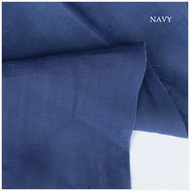 navy Рами белая темно-зеленая темно-синяя коричневая верблюжья черная винная красная серая тонкая ткань для летней одежды рубашка платье ручная работа - Цвет: navy