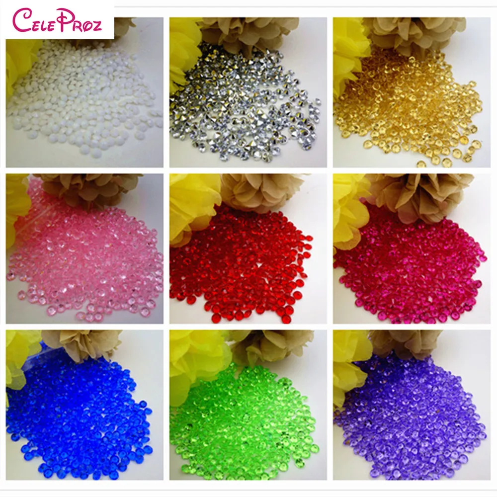 Дешево! 1000 шт. Акриловые Алмазные конфетти 6 мм 1 карат|gem crystal|gem confettigem decorations |