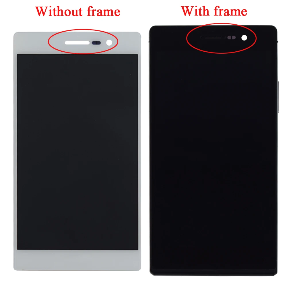 Для Huawei Ascend P7 ЖК дисплей кодирующий преобразователь сенсорного экрана в сборе