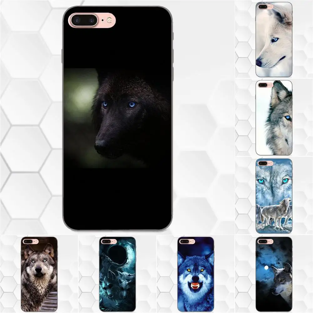 Чехол Wolf Blue Eyes для Apple iPhone 4 4S 5 5S SE 6 6S 7 8 Plus X XS Max XR мягкий чехол из ТПУ с