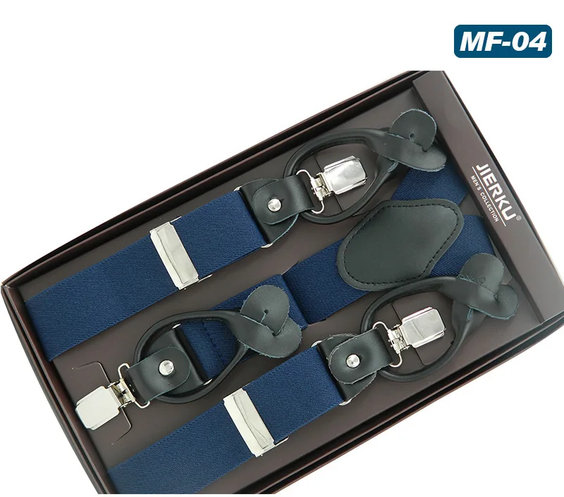 Мужские подтяжки из натуральной кожи комбинированные брюки с пуговицами или