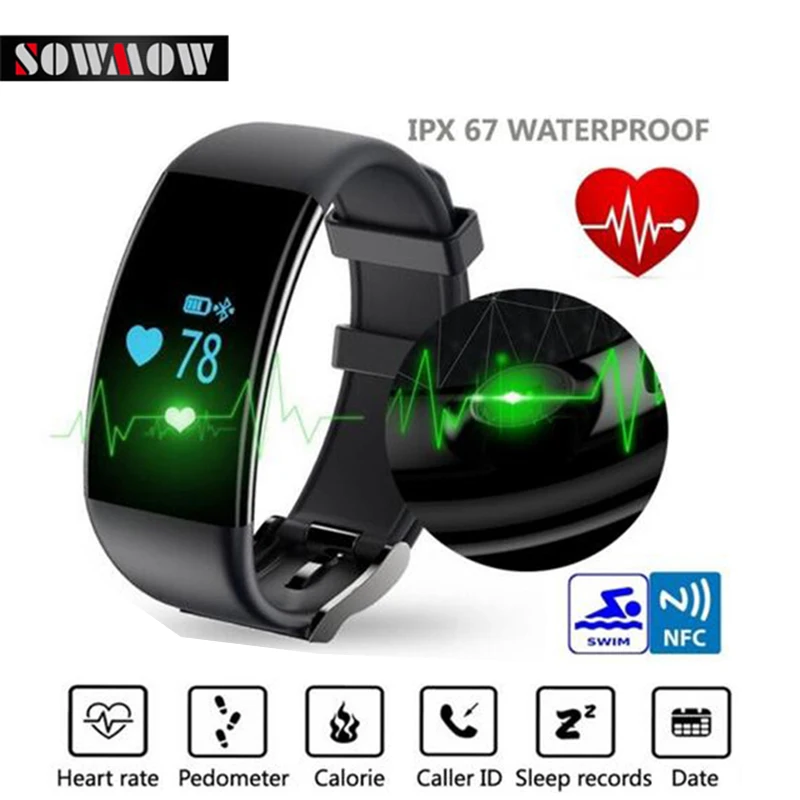 Фото SOWMOW Bluetooth браслет D21 монитор сердечного ритма Smartband Водонепроницаемый SOWMOW Bluetooth браслет D21 монитор сердечного ритма Smartband Водонепроницаемый