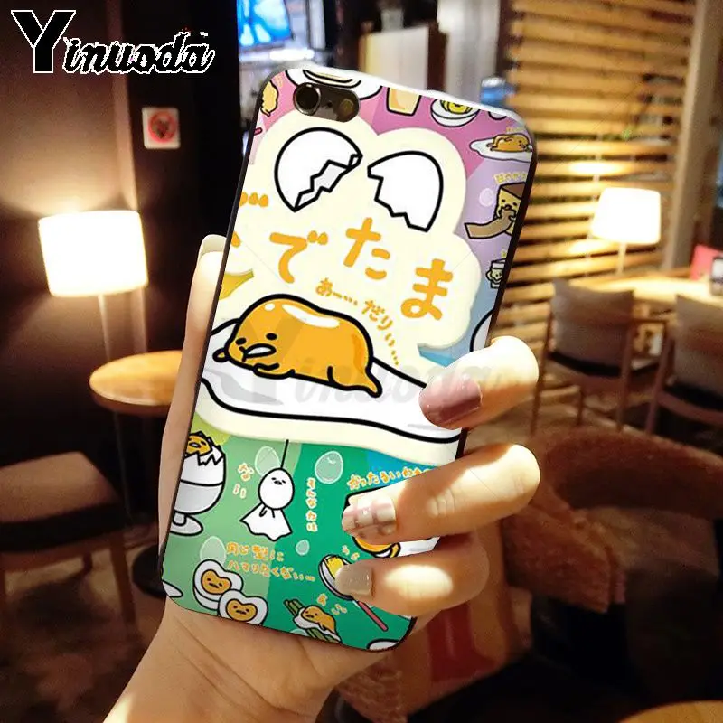 Yinuoda Cute cartoon gudetama fried eggs Customer silicone soft Phone Case for iPhone X XS MAX 6 6s 7 7plus 8 8Plus 5 5S SE XR | Мобильные