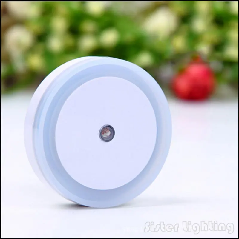 Круглый ночник с вилкой EU/US настенный светильник датчиком светодиодный лампа для