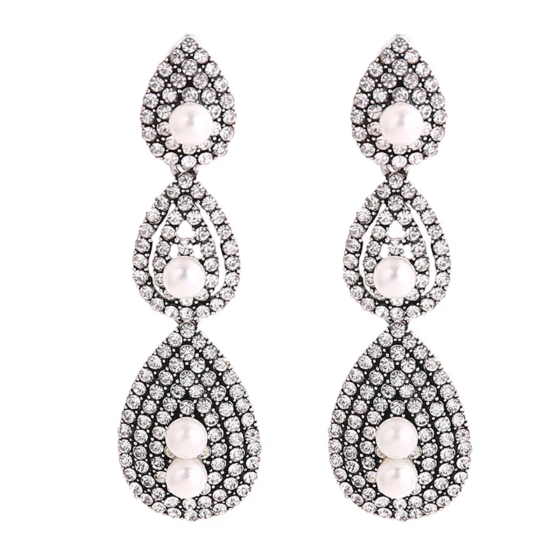White Earrings 1920s Аксессуары повязка на голову ожерелье перчатки держатель для сигарет серьги Хлопушка Костюм аксессуары набор для женщин - Цвет: White Earrings