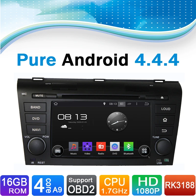 

Pure Android 4.4.4 For Mazda 3 DVD Player GPS Navigation System Auto Radio Autoradio for OLD MAZDA 3 (2004-2009)