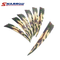 40 pieces 4inch turkey feather shield water droplets single sided printing archery feather
