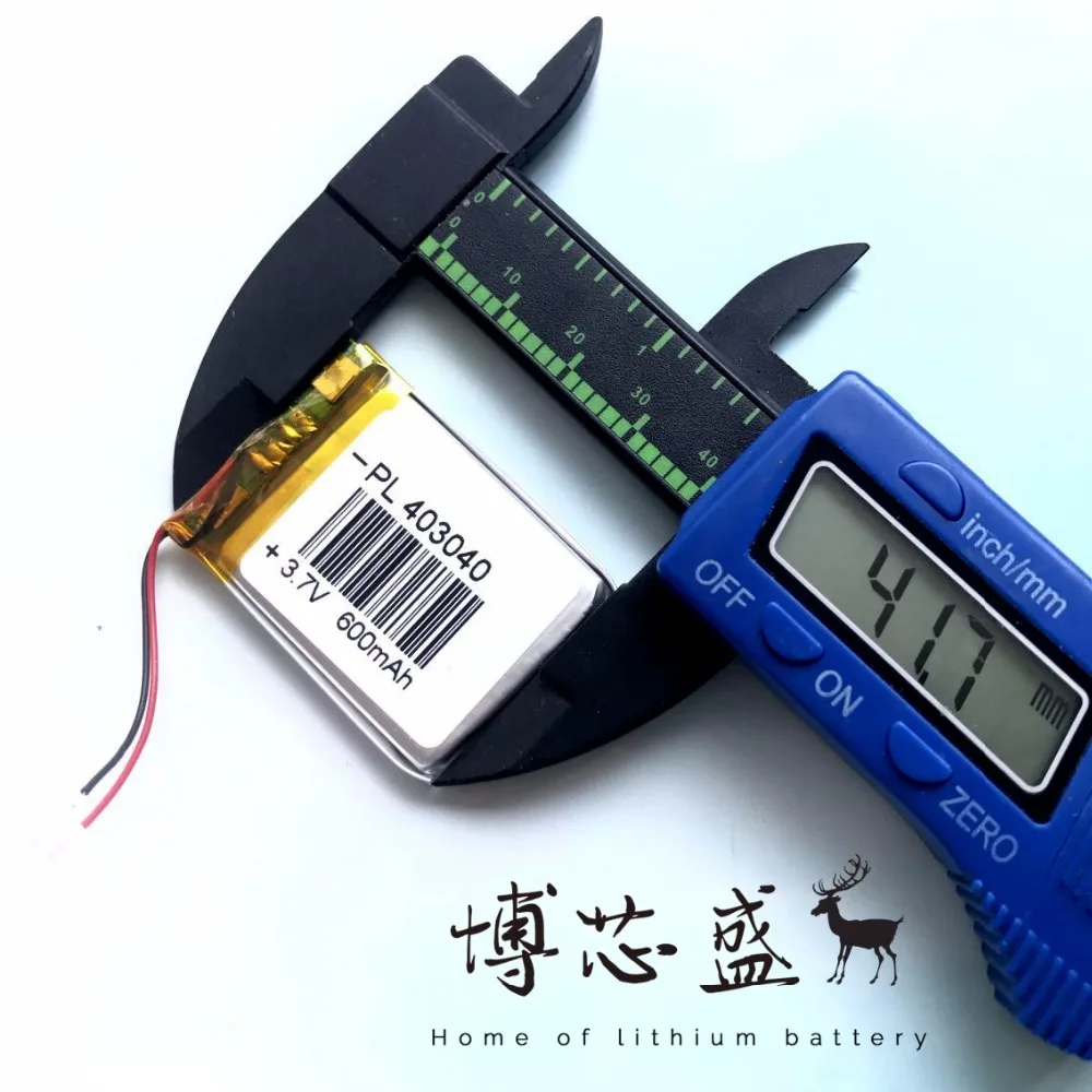 3 7 В литий полимерная батарея 043040 403040 600 мАч MP3 MP4 gps Bluetooth 4*30*40 мм литиевая небольшой