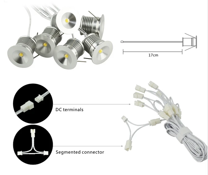 Миниатюрный приглушаемый светодиодный светильник 6 шт. 3 Вт встраиваемая лампа в