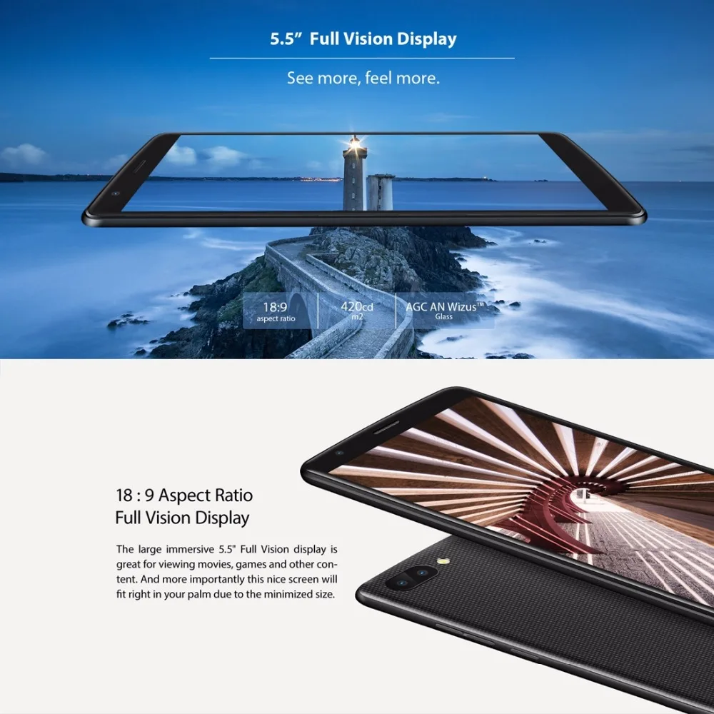 Новый BLACKVIEW A20 Смартфон Android Go 5 &quot18:9 ips MTK6580M четырехъядерный мобильный телефон