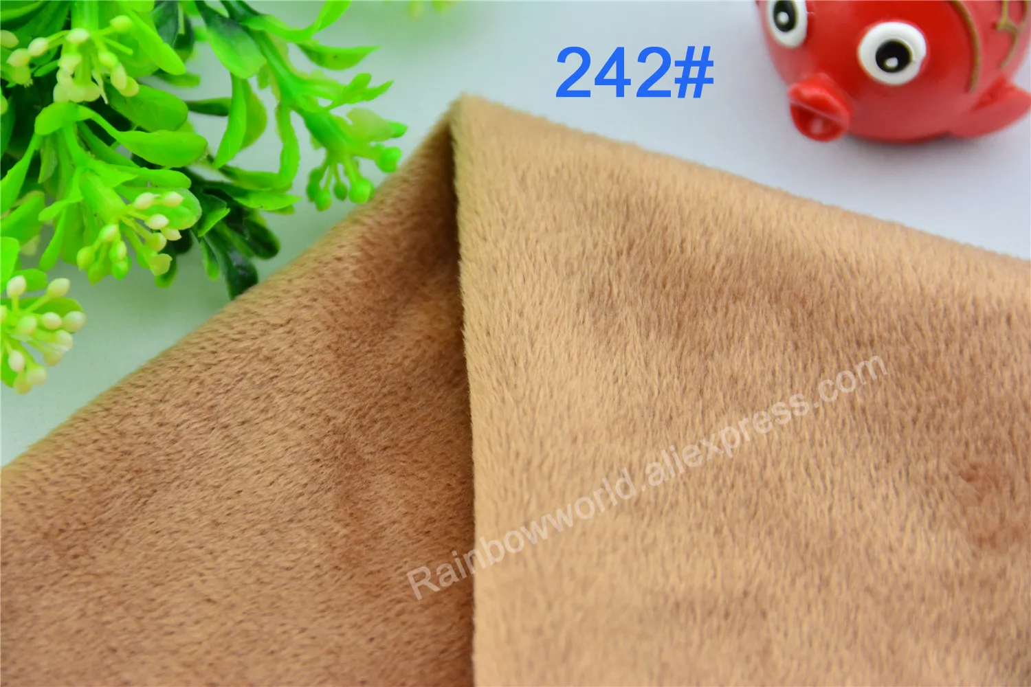 242 # коричневый цвет супер мягкие короткие волосы 2 3 мм флис бархат микрофибра Velboa