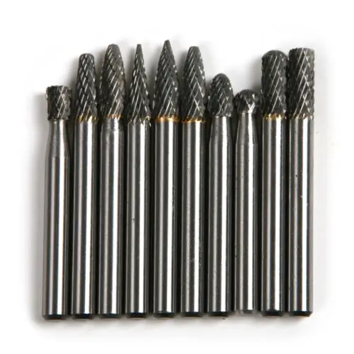 

10PCS 6mm 10 Types Shank Tungsten Carbide Burrs for Rotary Drill For Drilling Tool For Processing Metal & Non-metal