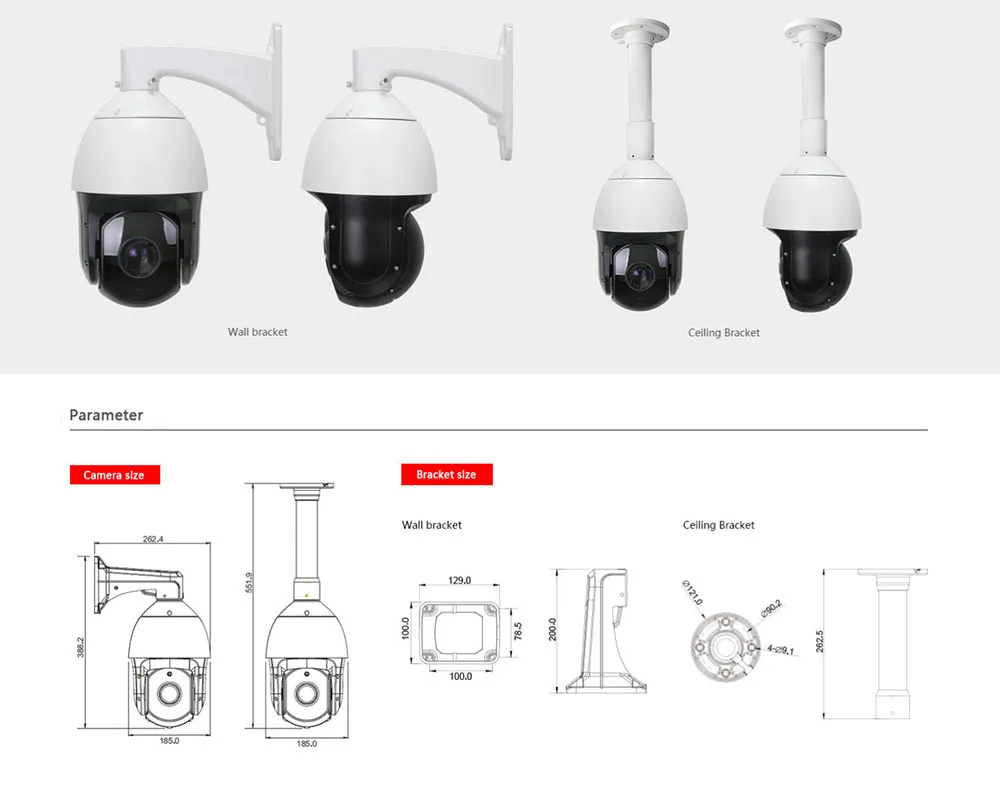 Купольная инфракрасная камера видеонаблюдения 6 &quot1 3 мегапиксельная 960P CMOS 18X