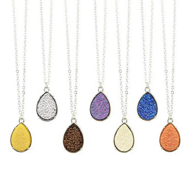 Золотистая и тонированная Фотолюминесцентная кварцевая подвеска капелька