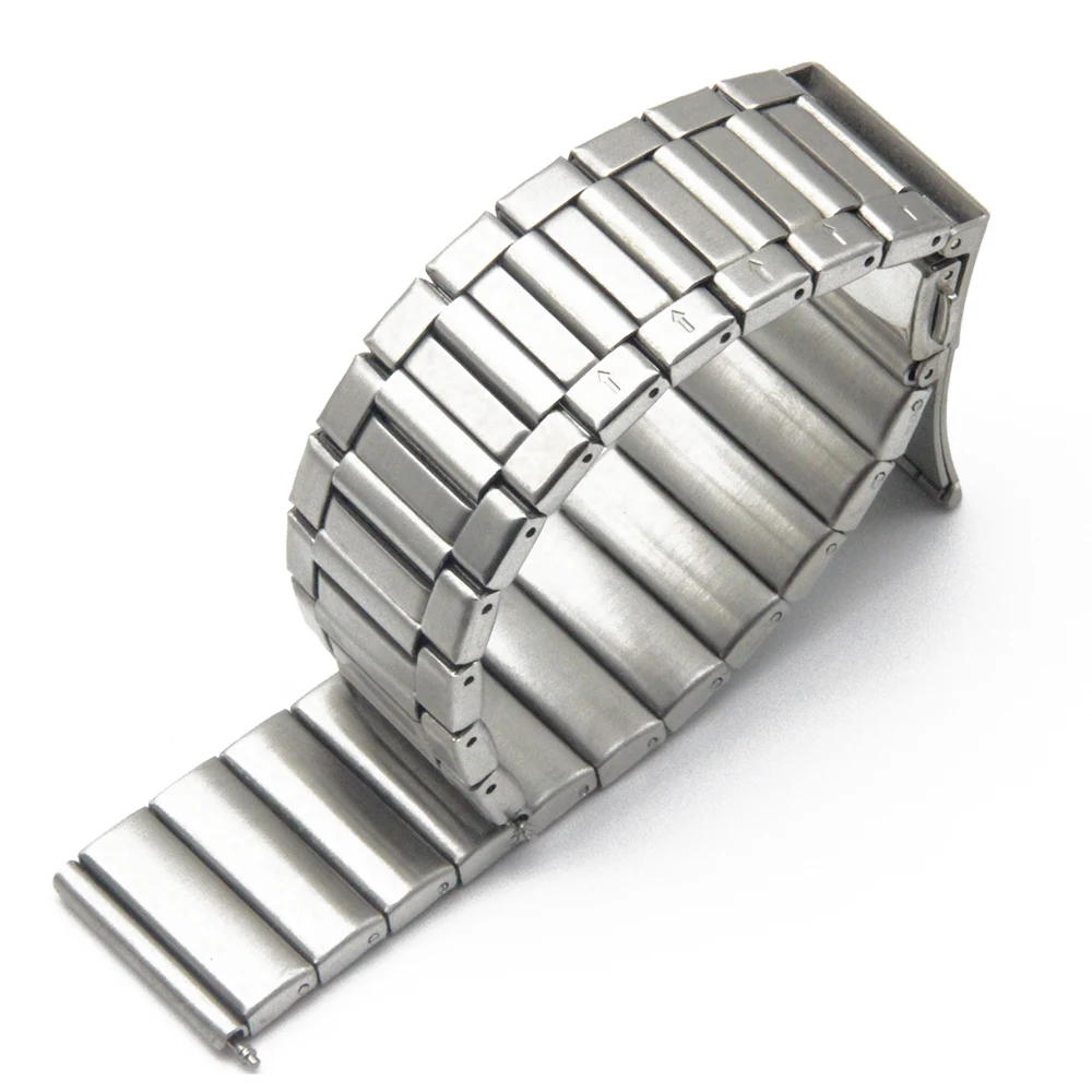 Stainless Steel Watch Band 22mm 24mm for Citizen Folding Clasp Strap Loop Wrist Belt Bracelet Black Silver + Spring Bar + Tool