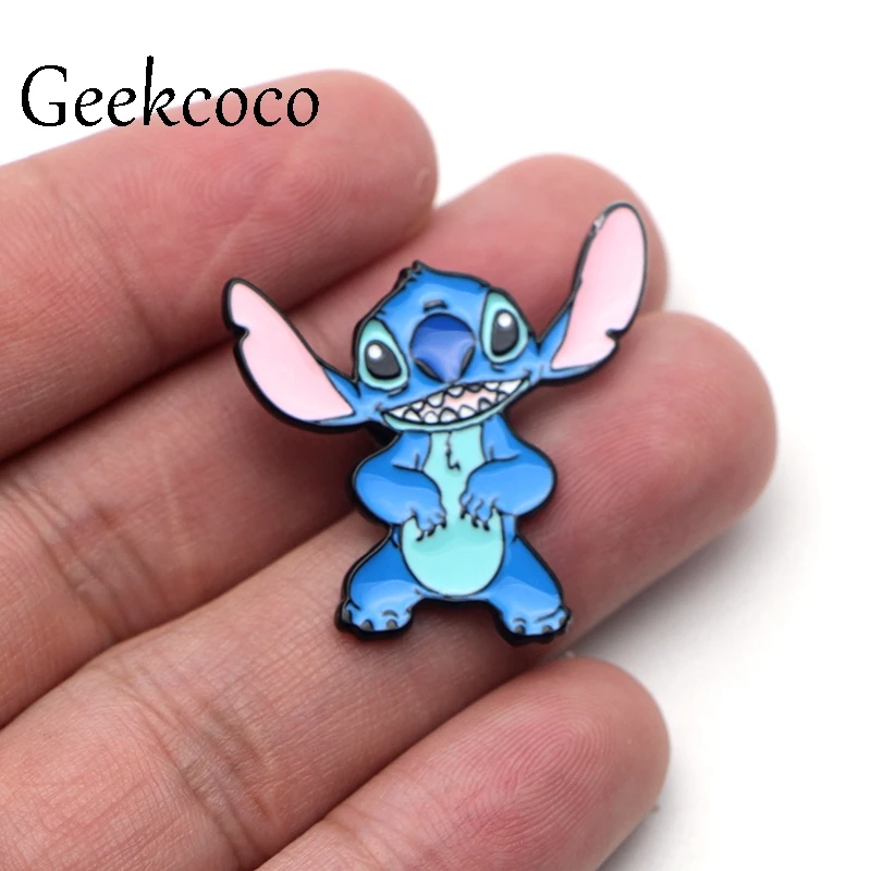 Stitch Lilo Jumba Jookiba цинковый сплав булавки для галстука значки para рубашка сумка Одежда Кепка рюкзак броши для обуви Значки украшения J0082