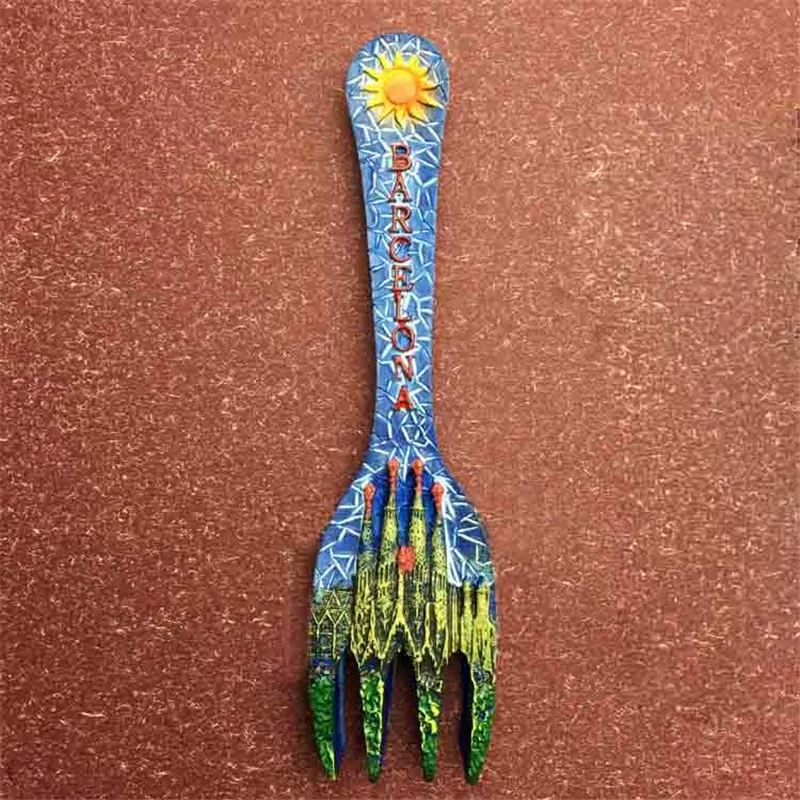 Европейский Барселона Sagrada семья собора наклейка на холодильник Творческий