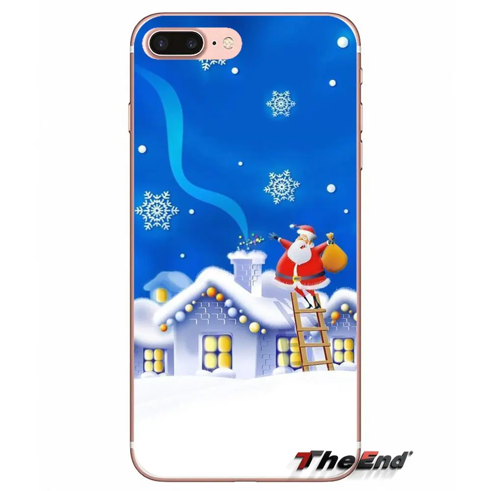 Для Samsung Galaxy S2 S3 S4 S5 MINI S6 S7 edge S8 S9 Plus Note 2 3 4 5 8 Coque Fundas рождественские подарки Санта