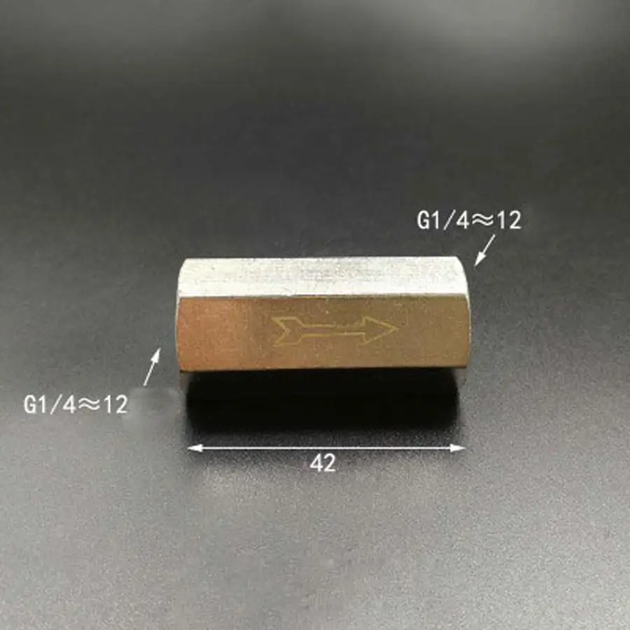 DN8 1/4 &quotBSP гнездовой никелированный латунный обратный клапан односторонний