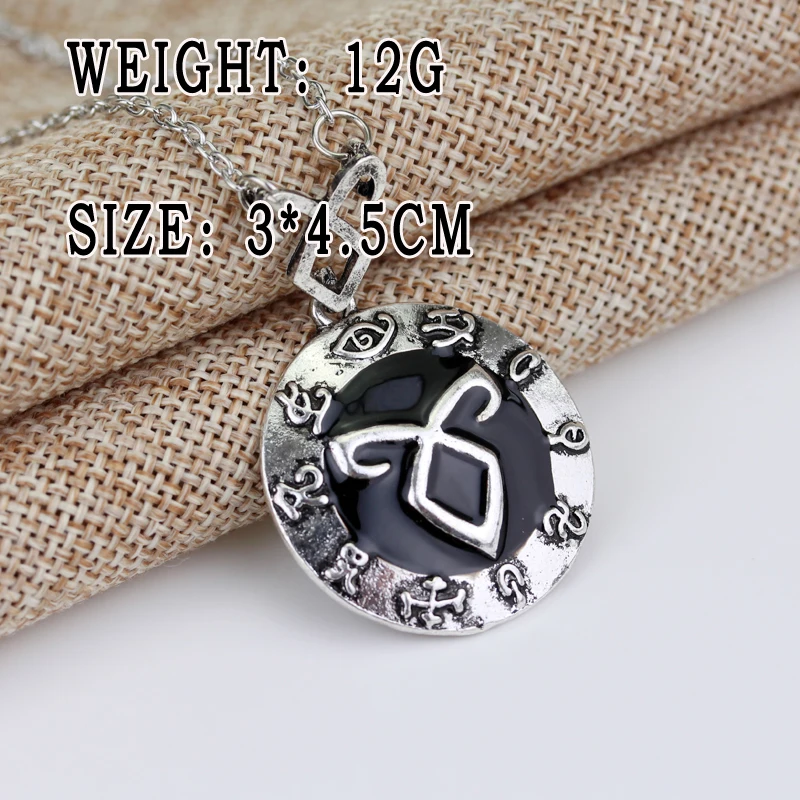 Dongsheng The Mortal Instruments City of ожерелье из костей vintage Angelic Power Runes Shadowhunters подвеска для