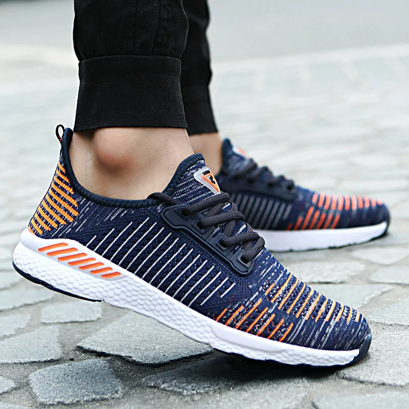 Кроссовки мужские легкие на шнуровке Повседневная Удобная обувь для ходьбы