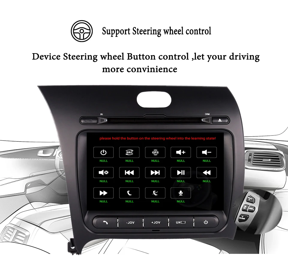4G + 64G android 9 0 автомобильный dvd для Kia Cerato K3 Forte 2013 2016 Радио gps навигация с swc