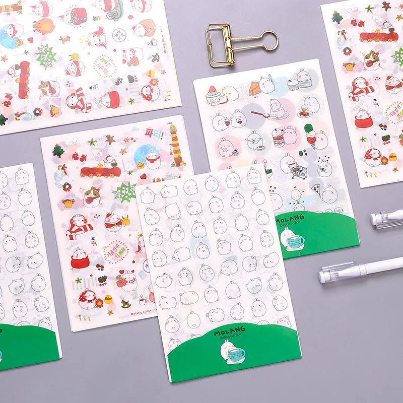 Милый Кот стикер s Kawaii Канцтовары Мультфильм клейкий для детей DIY Декор
