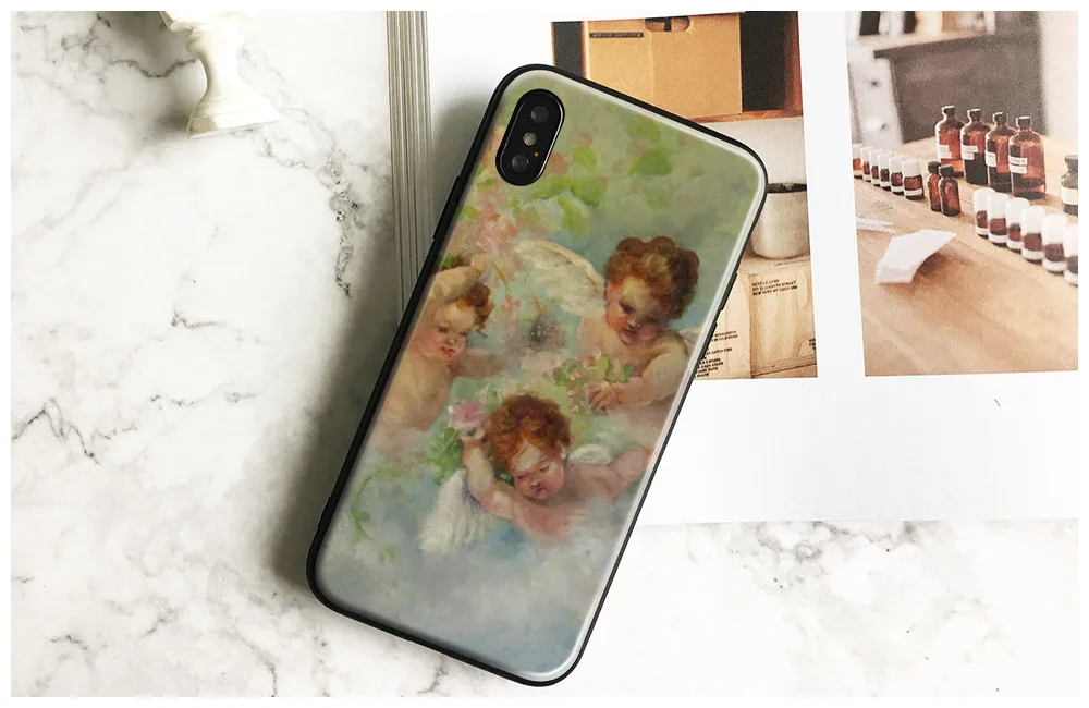 Эстетика Ангел картина маслом Мягкий силиконовый чехол для телефона Apple iPhone 5 5S SE 6