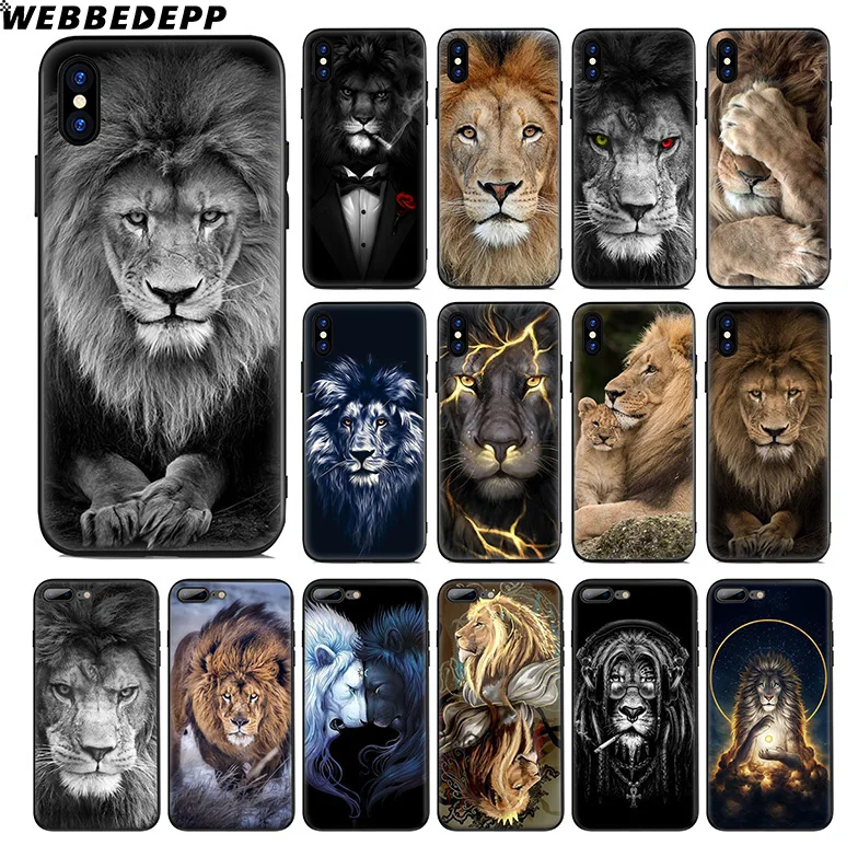 Мягкий силиконовый чехол WEBBEDEPP Lion Alpha Male Cub для Apple iPhone 11 Pro Xr Xs Max X или 10 8 7 6 6S Plus 5 5S SE из ТПУ
