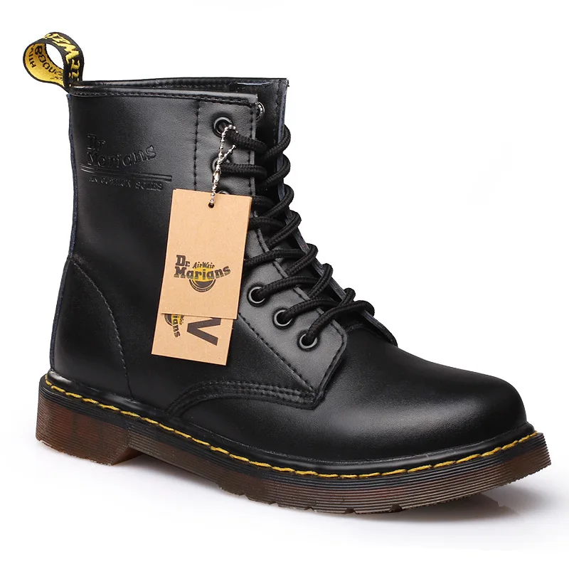 Fashion Leisure Solid Men Motorcycle Boots Ankle Round Toe Low Lace up Spring Autumn Sewing Outdoor Working Shoes | Обувь
