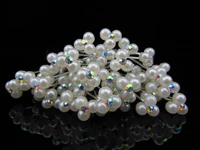 200 pcslot white pearl crystal rhinestone new fashion hairpin wedding prom bridal hair stick hair pins mini size free shipping