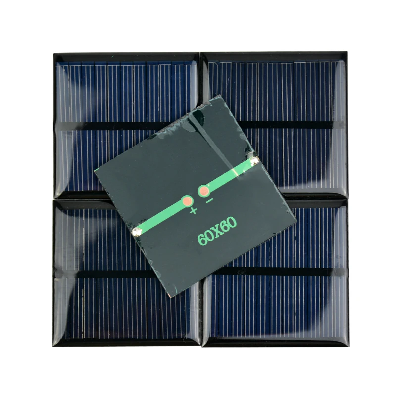 SUNYIMA 10 шт. 5 V 80mA поликристаллический кремний Панели солнечные 60*60 мм Мини
