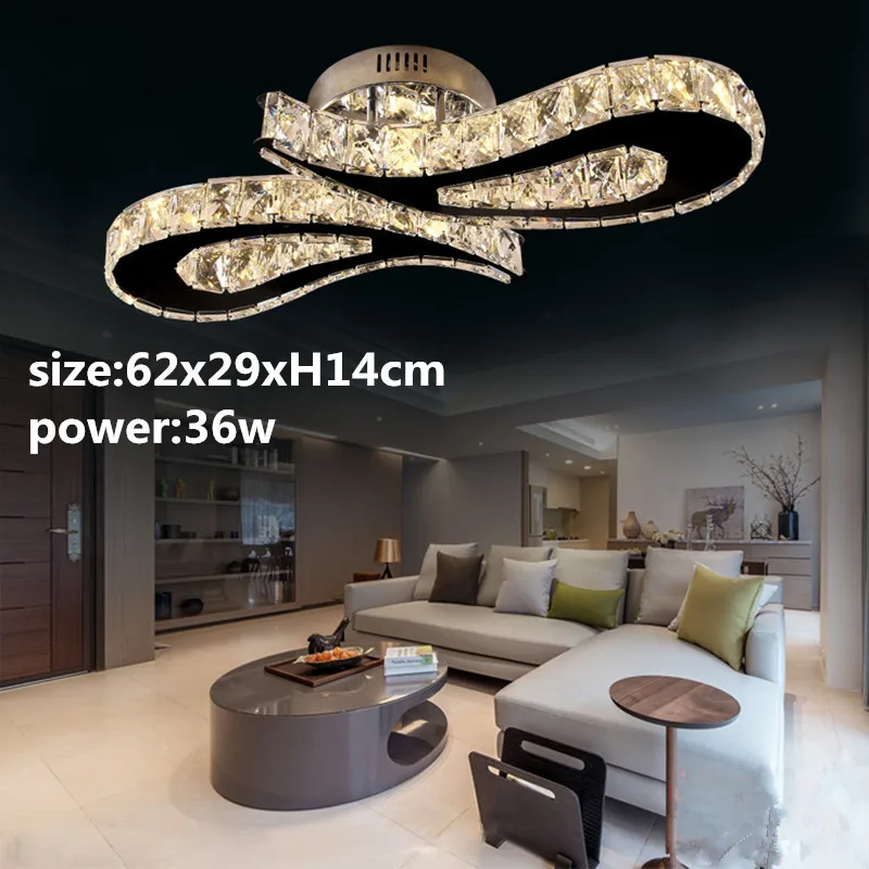 Crystal Ceiling Light LED Bedroom K9 Modern Simple Air | Освещение