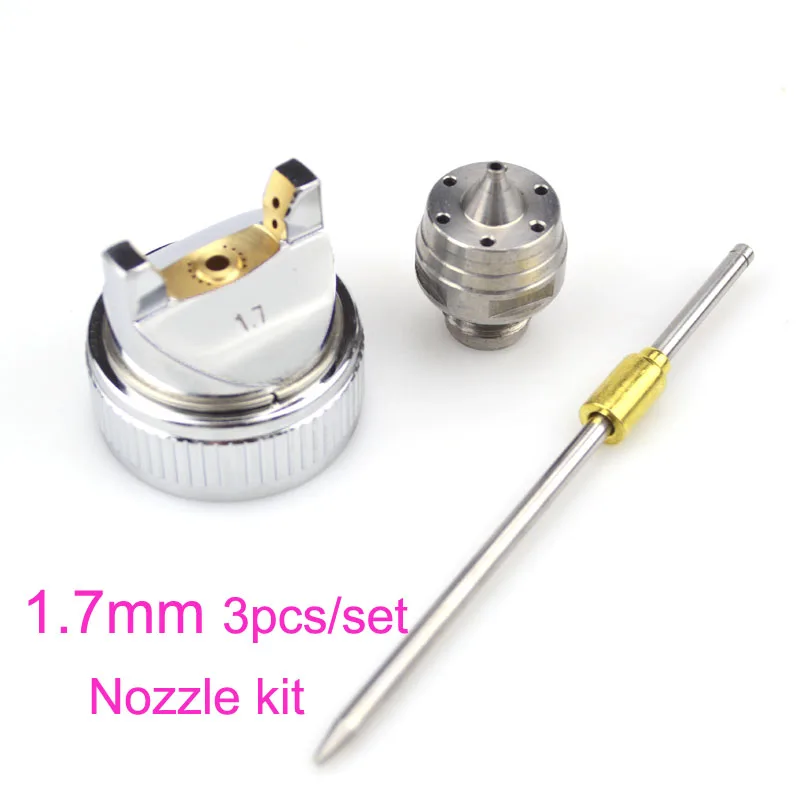 17mm nozzle kit AETool высокое качество 1,4/1,7 мм сопло 600 мл HVLP Профессиональный пистолет воздуха Краска в баллоне-распылителе Пистолеты для Инструменты для ремонта автомобилей Краски ing комплект - Цвет: 17mm nozzle kit