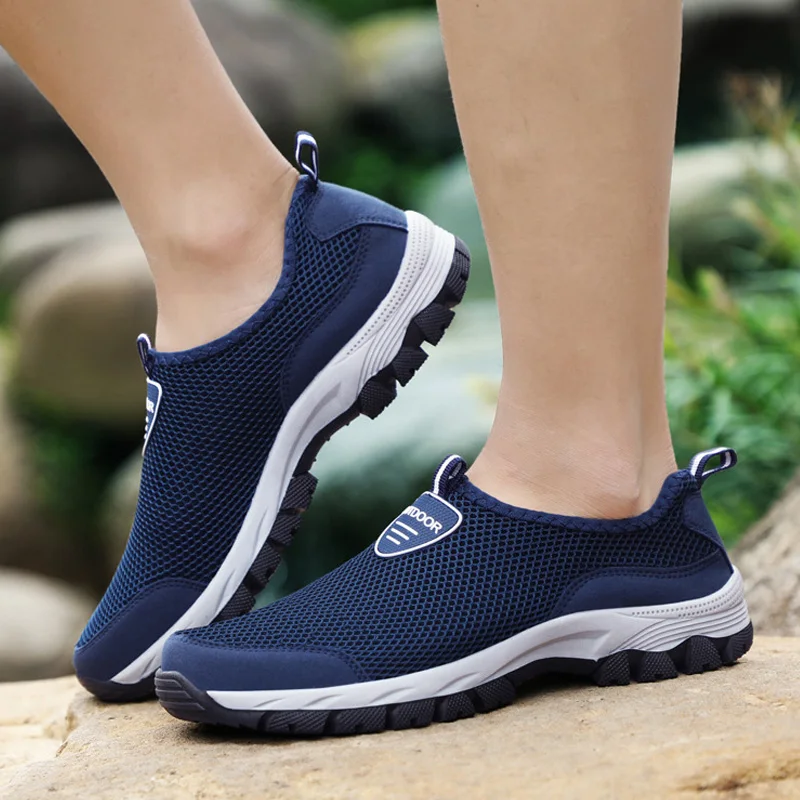 Fashion Men Casual Shoes Slip-on Summer Breathable Mesh Men's Flats Trainers Sneaker Water Loafers Shoe Mens Zapatos Hombre | Обувь