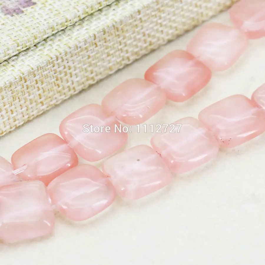 Оптовая женская/девушки 14 мм Арбуз Турмалин Площади Бисер Украшения Ремесла Loose