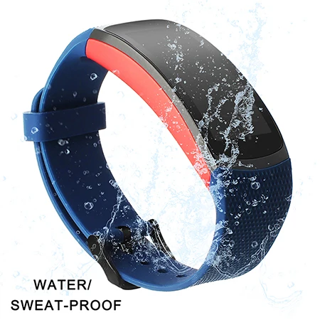 Blue Обновленный силиконовый резиновый ремешок для часов samsung gear Fit 2 R360/Fit2 Pro R365 спортивный ремешок стальной браслет с пряжкой - Цвет ремешка: Blue