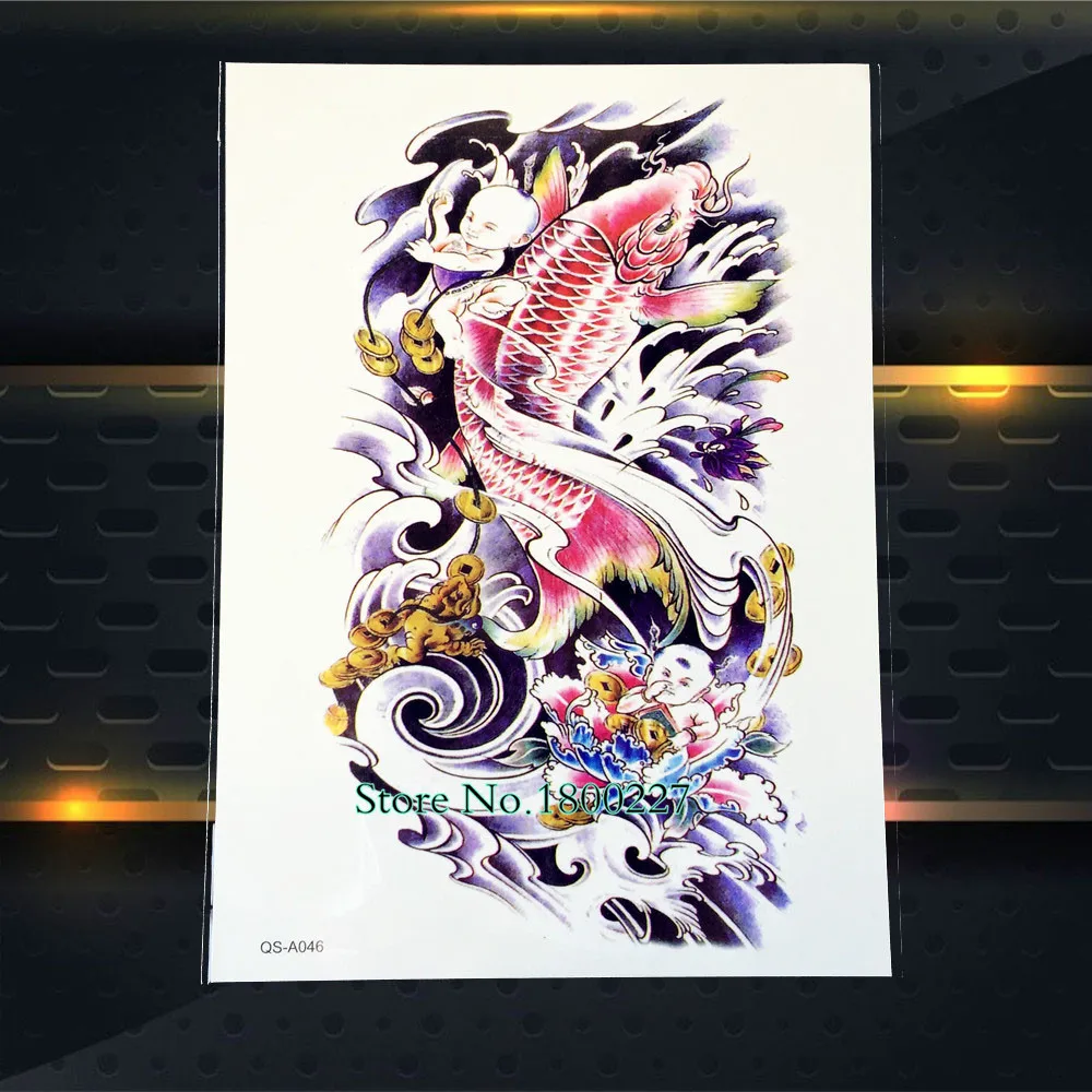 1 шт. хорошее качество Карп конструкции Водонепроницаемый татуировки Средства